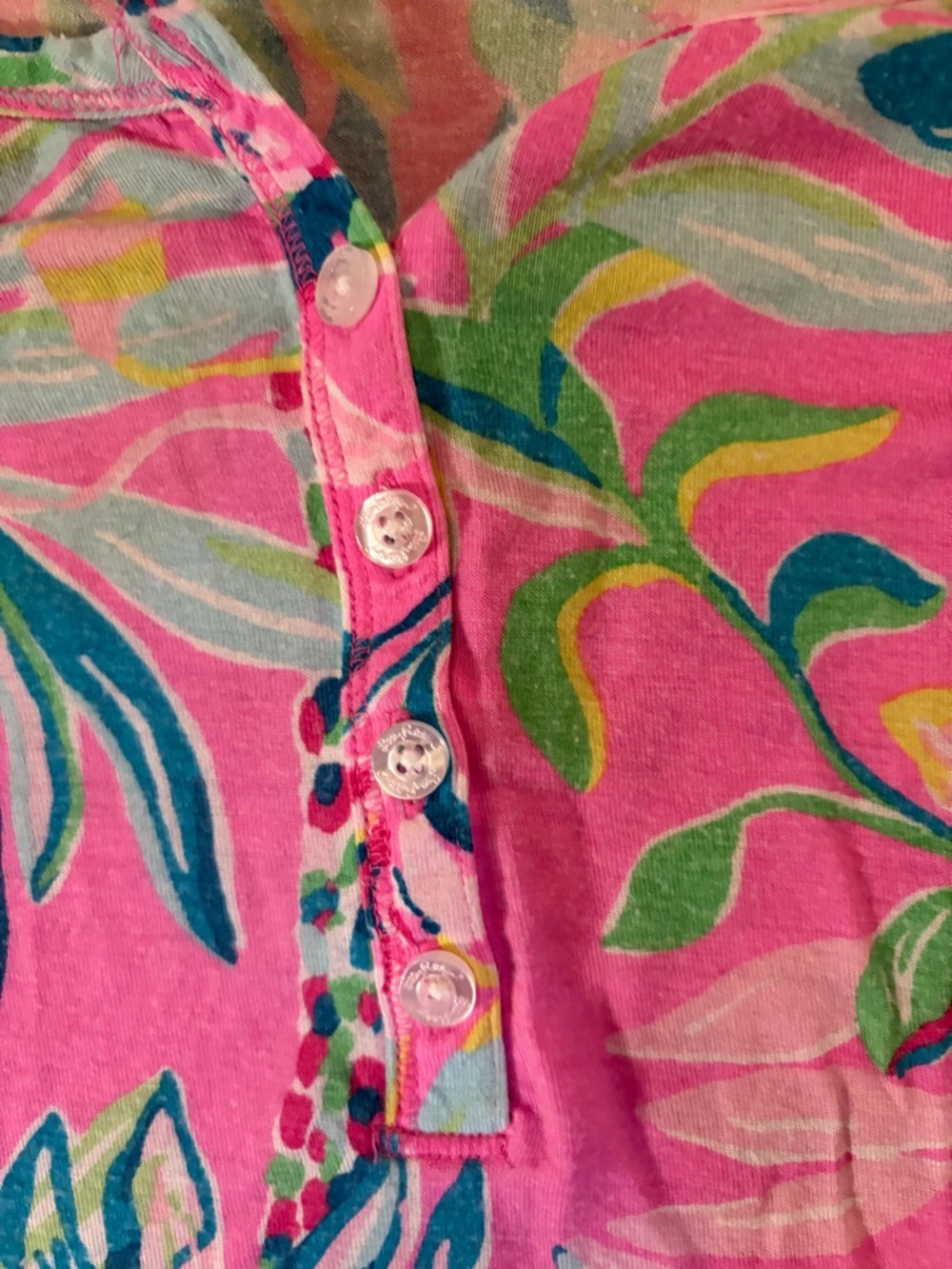 Ladies Lilly Pulitzer  large Pink Tropical Swim Cover-Up - Picture 3 of 4